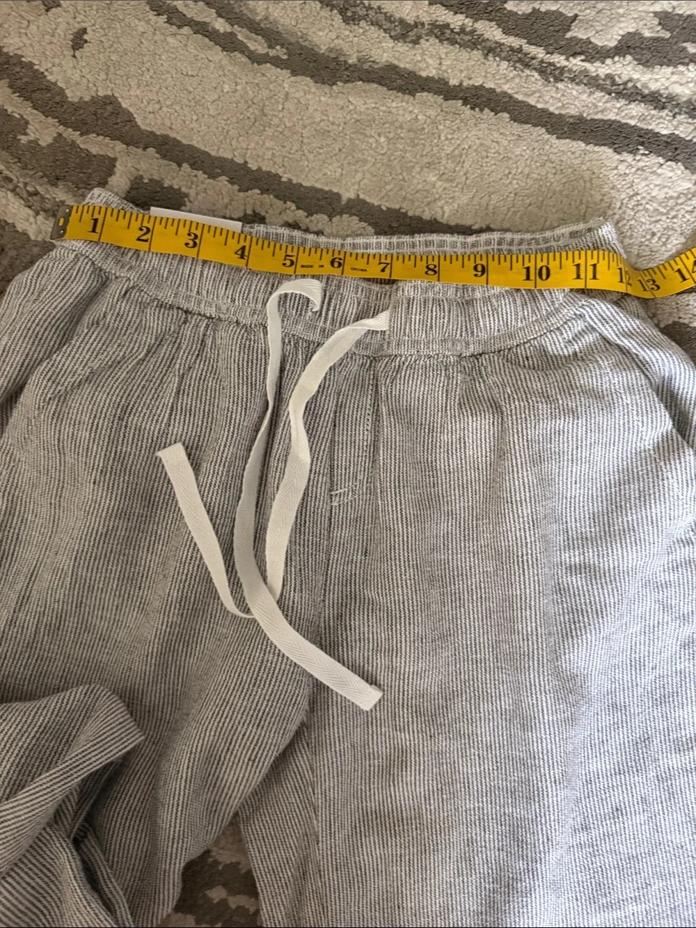 Briggs New York Women’s Light Gray Wide-Leg Drawstring Pants